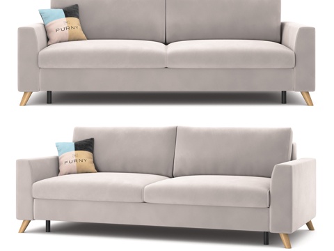  OM The Furny 马里奥沙发床，239x108x953d模型 