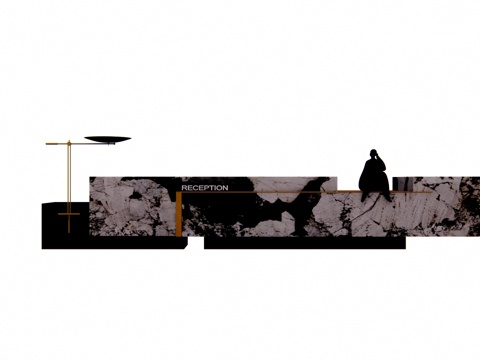 工位 办公 接待 酒店前台 电脑 工装 大厅su模型