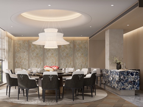 酒店，餐包，现代su模型