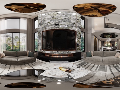 别墅客厅 别墅设计 会客厅