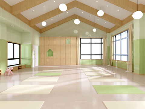  舞蹈教室3d模型 