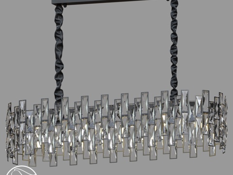  LampsShop.ru L1124 水钻水晶吊灯 B款3d模型 