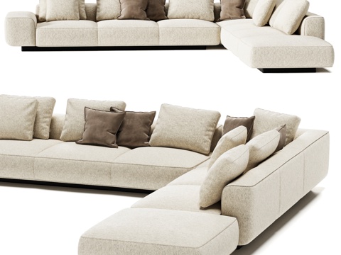  FIFTYFOURMS模块化沙发Leggero 53d模型 