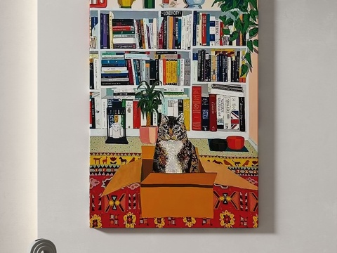  现代，复古，抽象，简约，挂画3d模型 