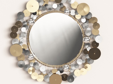  现代镜子装饰挂镜3d模型 