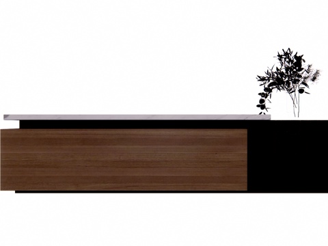 前台 展厅 电脑 公司前台 办公室su模型