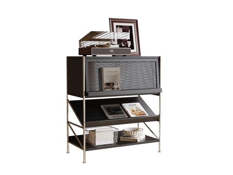 现代装饰柜su模型