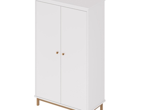  经典双折柜带隐藏抽屉3d模型 