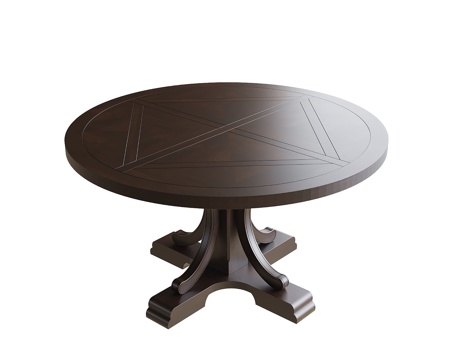 美式餐桌su模型