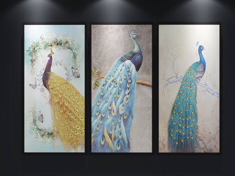  现代 北欧 挂画 装饰画3d模型 