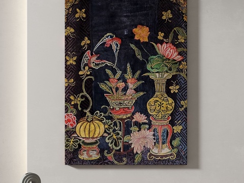  现代，复古，抽象，简约，挂画3d模型 