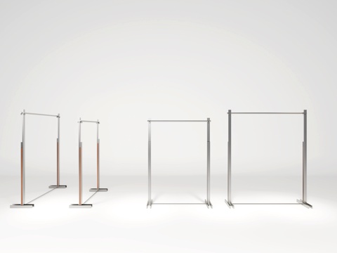  货架道具挂衣架3d模型 