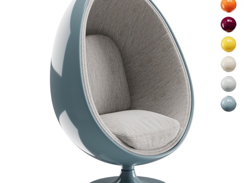  蛋椅（彩色）3d模型 