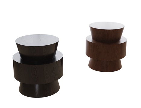 现代边几角几 凳子su模型