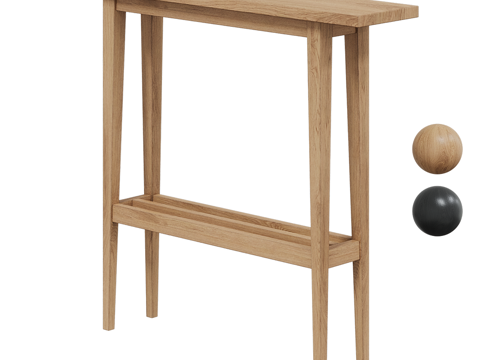  北欧简约端景条案 端景台  玄关台子3d模型 