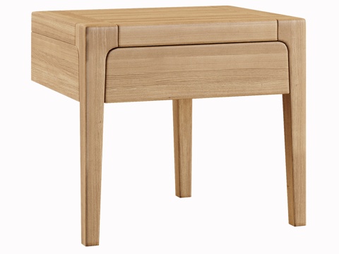  金翅雀木艺床头柜Art 13d模型 