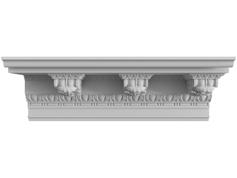  带装饰线的檐口，预制件，编号1953d模型 