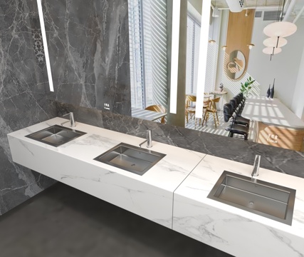  现代卫生间浴缸3d模型 