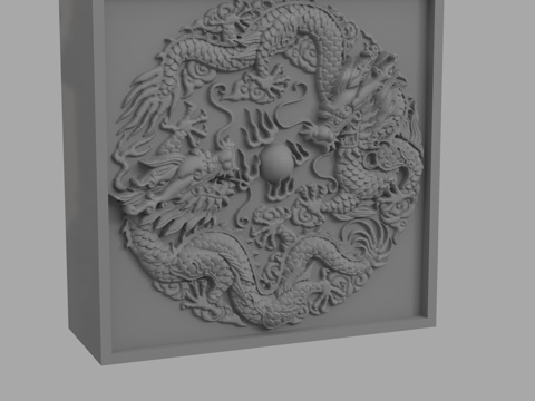  现代浮雕墙3d模型 