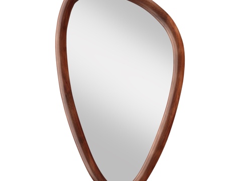  托希尔壁镜，42x70厘米，棕色3d模型 