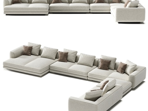  FIFTYFOURMS Harmonia 3 模块化沙发3d模型 