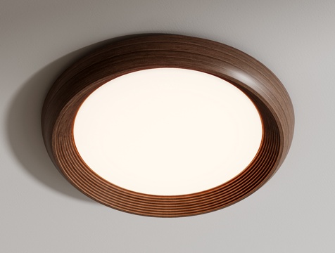  中古风吸顶灯3d模型 