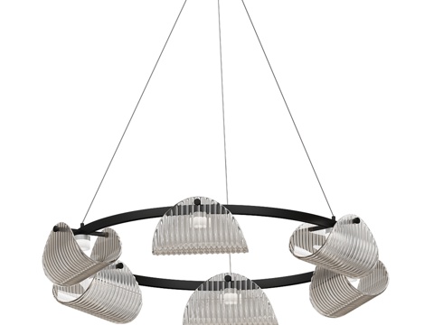  卡斯皮黑色枝形吊灯 08447-6A,19(16)3d模型 