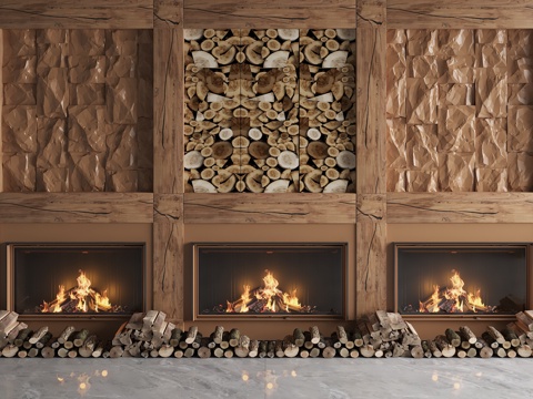  现代背景墙3d模型 