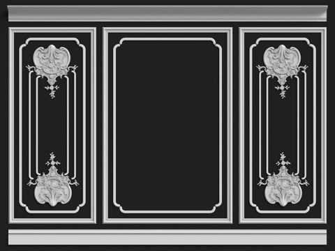  墙面装饰组件209号3d模型 
