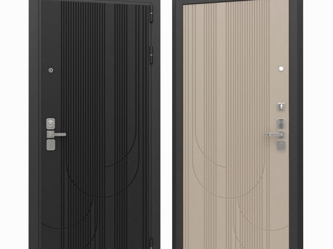  带芭芭拉02饰条的守护者入户门3d模型 