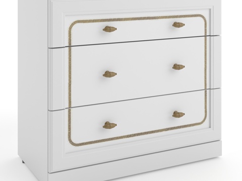  三抽屉三门柜 瑞奇3d模型 