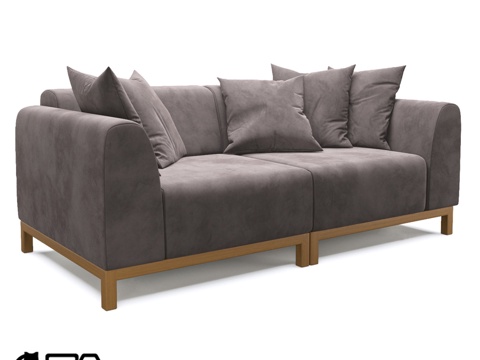  英格丽德沙发（模块1+模块2）。标准系列型号3d模型 