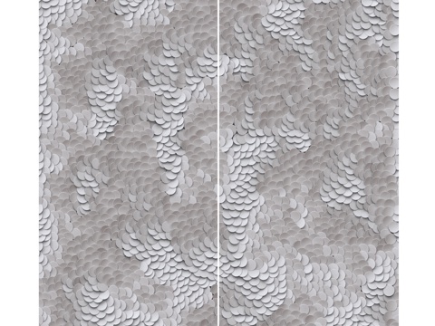  OM石膏板流淌鳞片纹理3d模型 