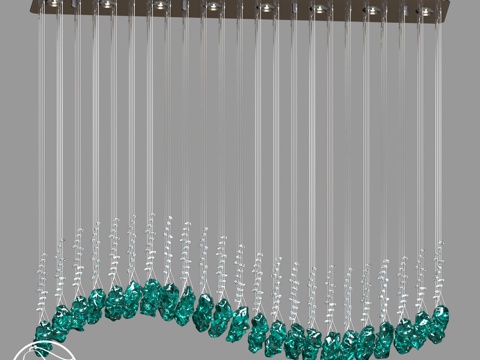  LampsShop.ru L1974 吊灯 绿松石 B3d模型 