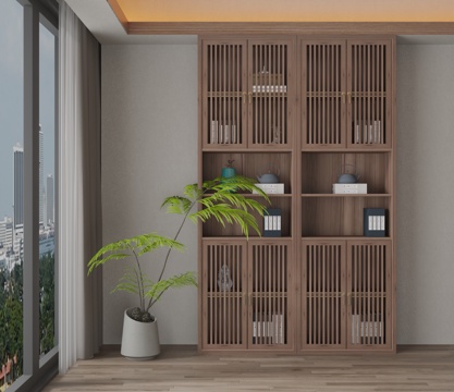  现代置物柜3d模型 