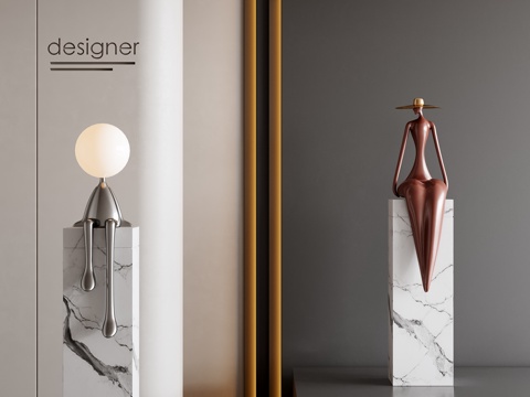  现代雕塑3d模型 