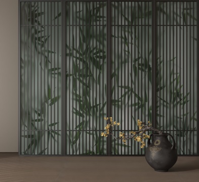  现代屏风隔断3d模型 