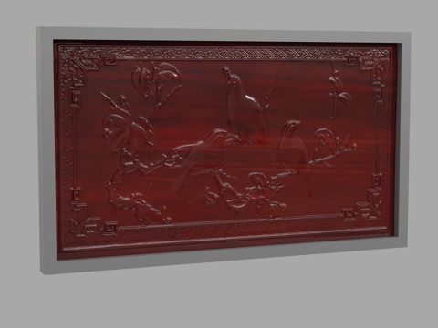  现代浮雕墙3d模型 