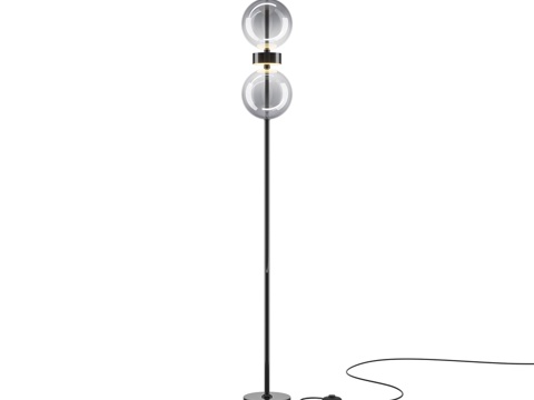  双月落地灯3d模型 