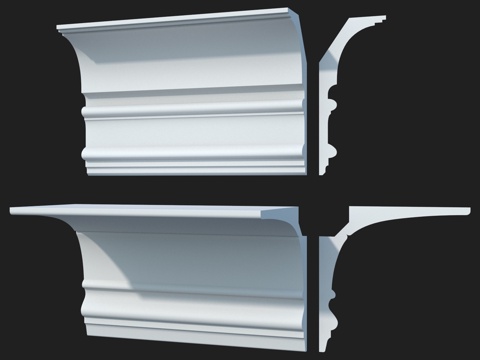  LepGrand光滑窗帘盒653号与668号3d模型 