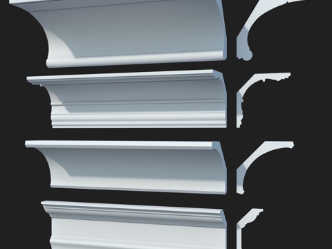  光滑窗帘盒套装 #53 LepGrand3d模型 