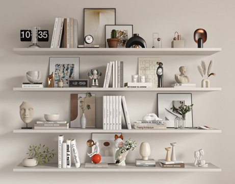  现代饰品摆件组合3d模型 