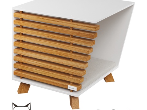  OM未来木白柜3d模型 