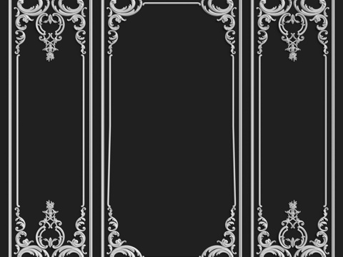  墙面装饰组件205号3d模型 