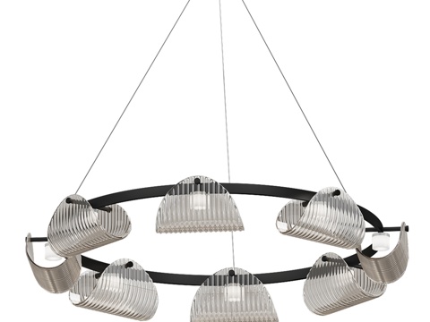  卡斯皮黑色枝形吊灯 08447-8A,19(16)3d模型 