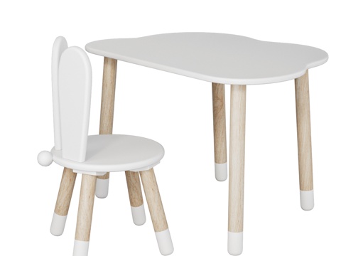  OM儿童桌椅兔3d模型 