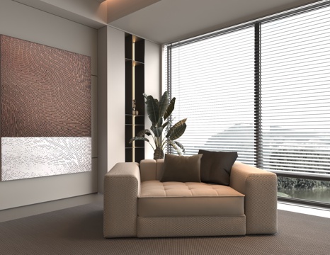  现代单人沙发3d模型 