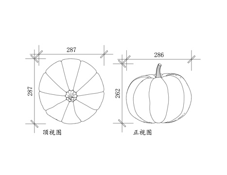  倭瓜 番瓜 金瓜 饭瓜 北瓜cad施工图cad施工图 