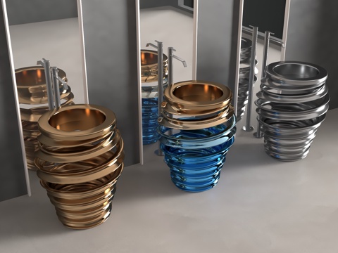  现代洗手台3d模型 