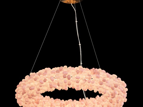  OM 永恒萤石550mm吊灯FL1155-5P3d模型 